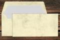 [16400206] Briefhüllen mit Seidenfutter DL 110x220 mm Nassklebend Chamois Marmora 100 g/qm